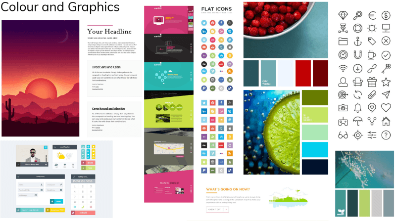 Colour and Graphics mood board